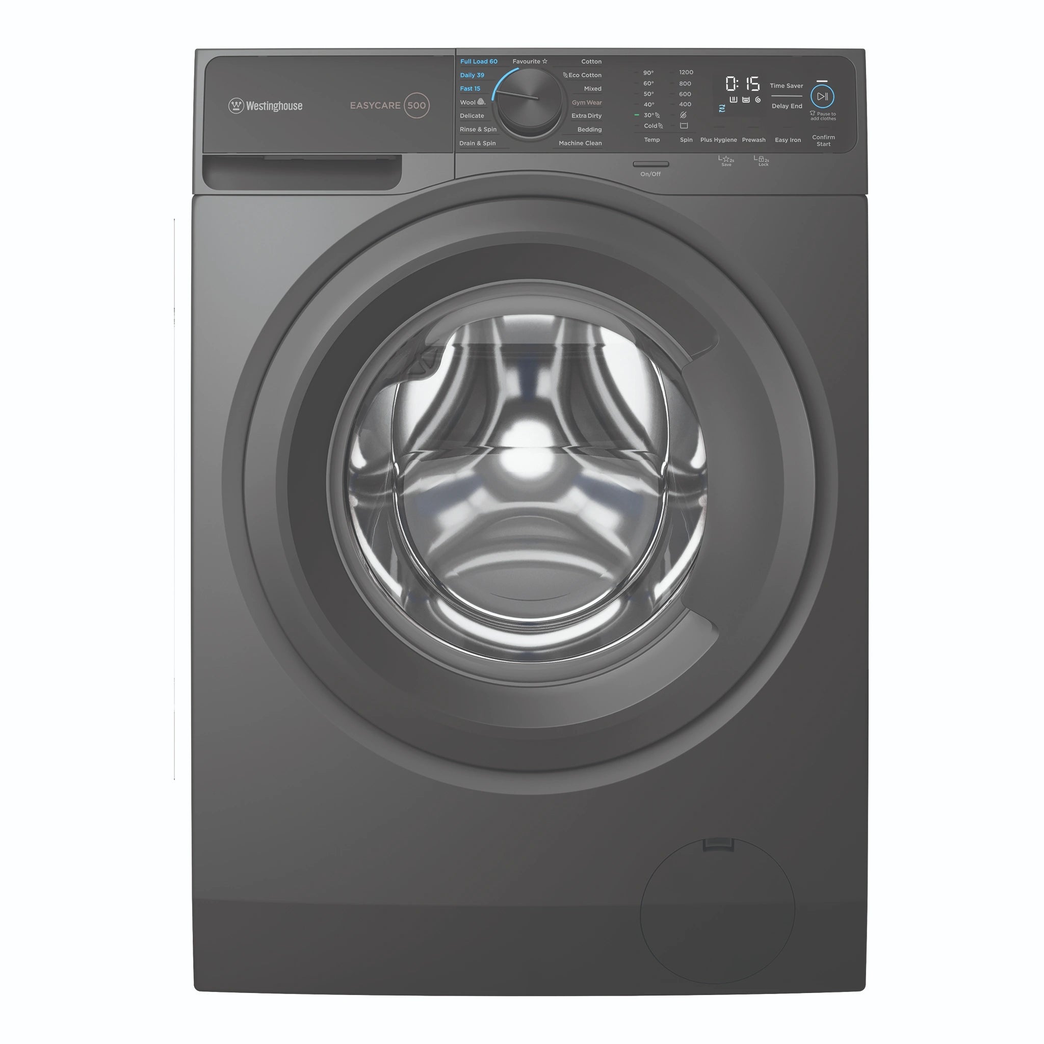 Westinghouse WWF9024M5SAS 9kg 500 Series Metallic Grey EasyCare Front Load Washer
