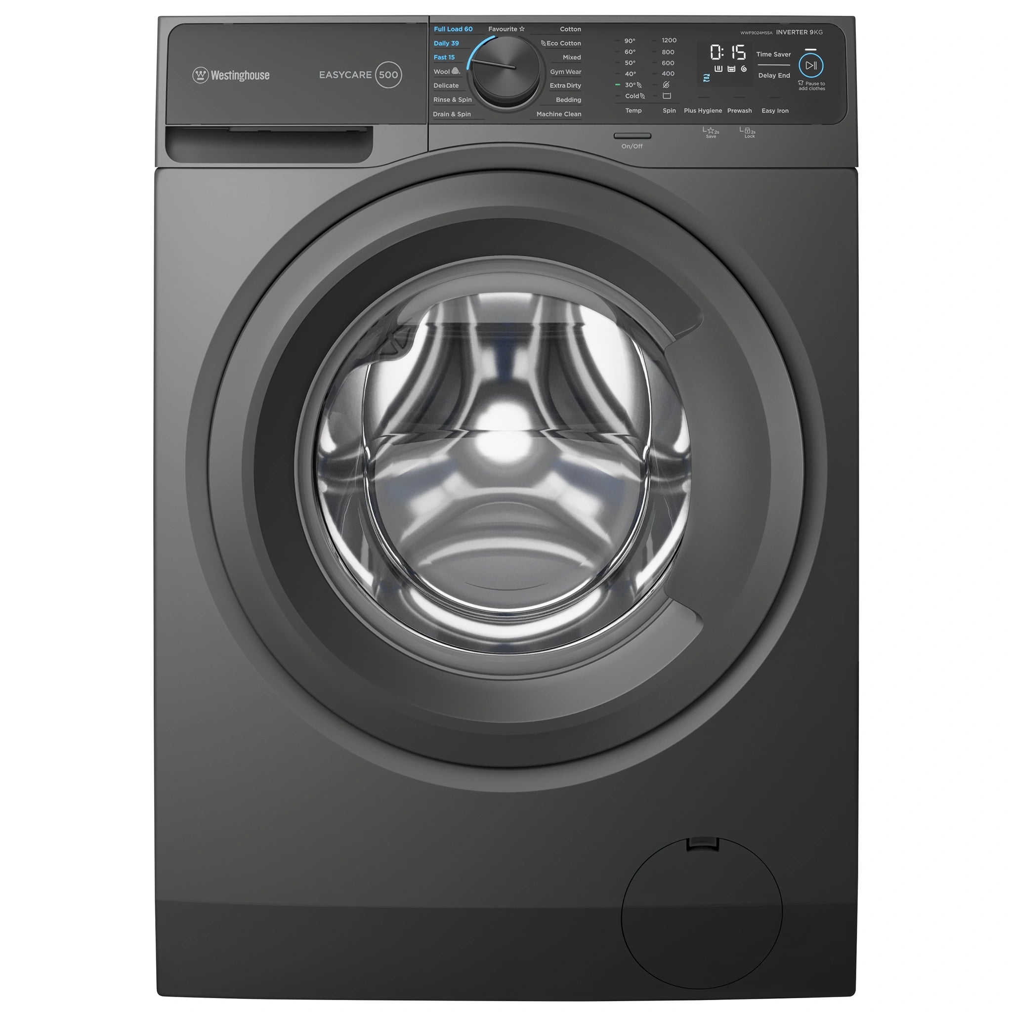 Westinghouse 9kg EasyCare 500 Front Load Washing Machine WWF9024M5SA, Front View