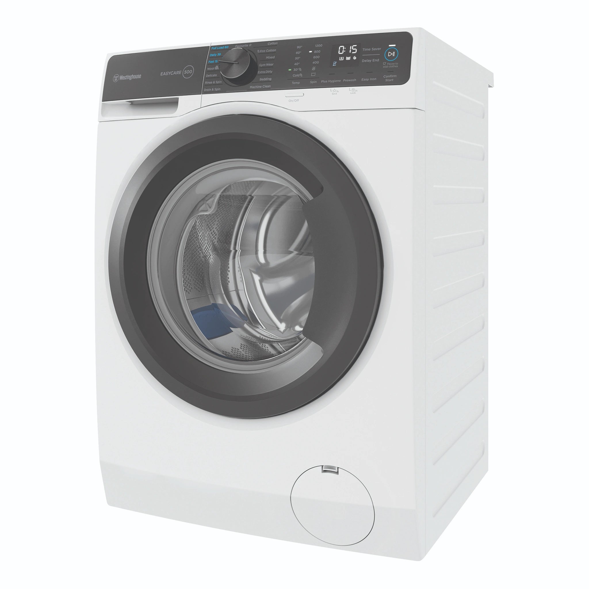Westinghouse 9kg EasyCare 500 White Front Load Washing Machine WWF9024M5WAS, Right Side View