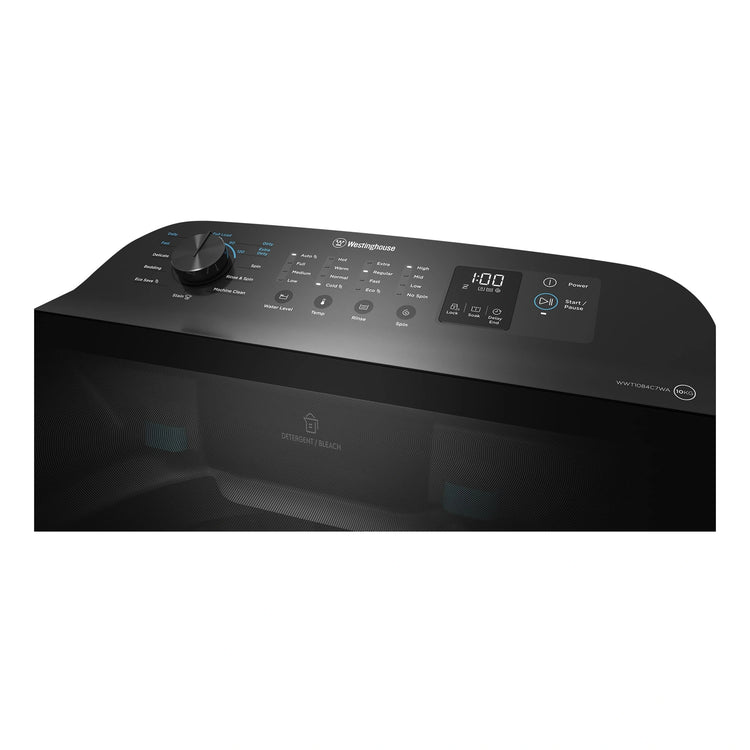 Westinghouse 10kg EasyCare Top Load Washing Machine WWT1084C7WA, Control Panel View