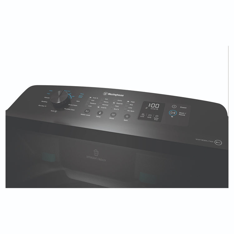 Westinghouse 8kg EasyCare Top Load Washing Machine WWT8084J7WA, Control Panel View