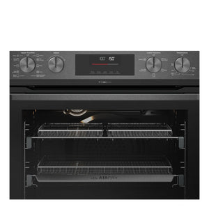 Westinghouse 60cm Multi-Function Pyrolytic Double Oven and Steam Bake Dark Stainless Steel WVEP6727DD, Control Panel View