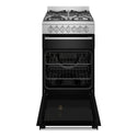 Westinghouse 54cm Dual Fuel Upright Oven Stainless Steel WFE512SC, Front View Door Open