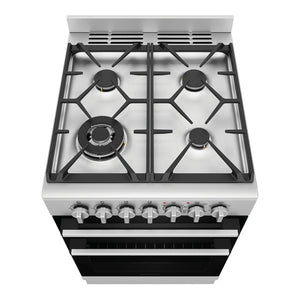 Westinghouse 54cm Dual Fuel Upright Oven Stainless Steel WFE512SC, Top View