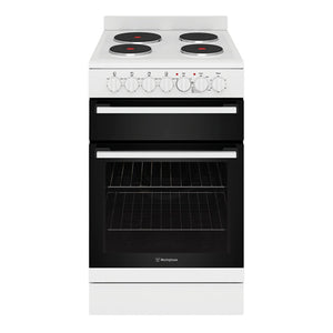 Westinghouse 54cm Freestanding Electric Oven White WFE532WC, Front View