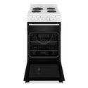 Westinghouse 54cm Freestanding Electric Oven White WFE532WC, Front View Door Open