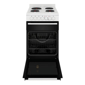 Westinghouse 54cm Freestanding Electric Oven White WFE532WC, Front View Door Open