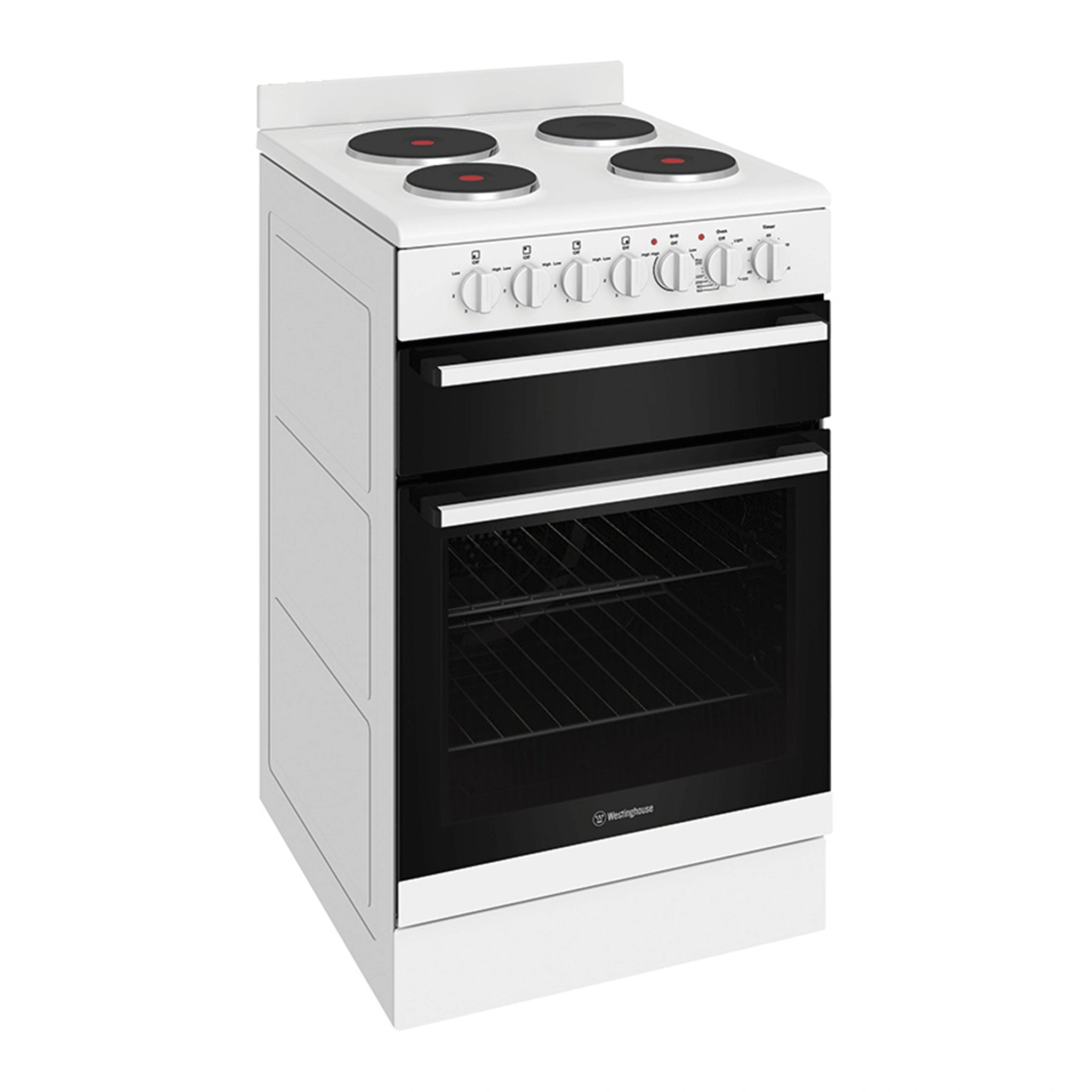 Westinghouse 54cm Freestanding Electric Oven White WFE532WC, Left View