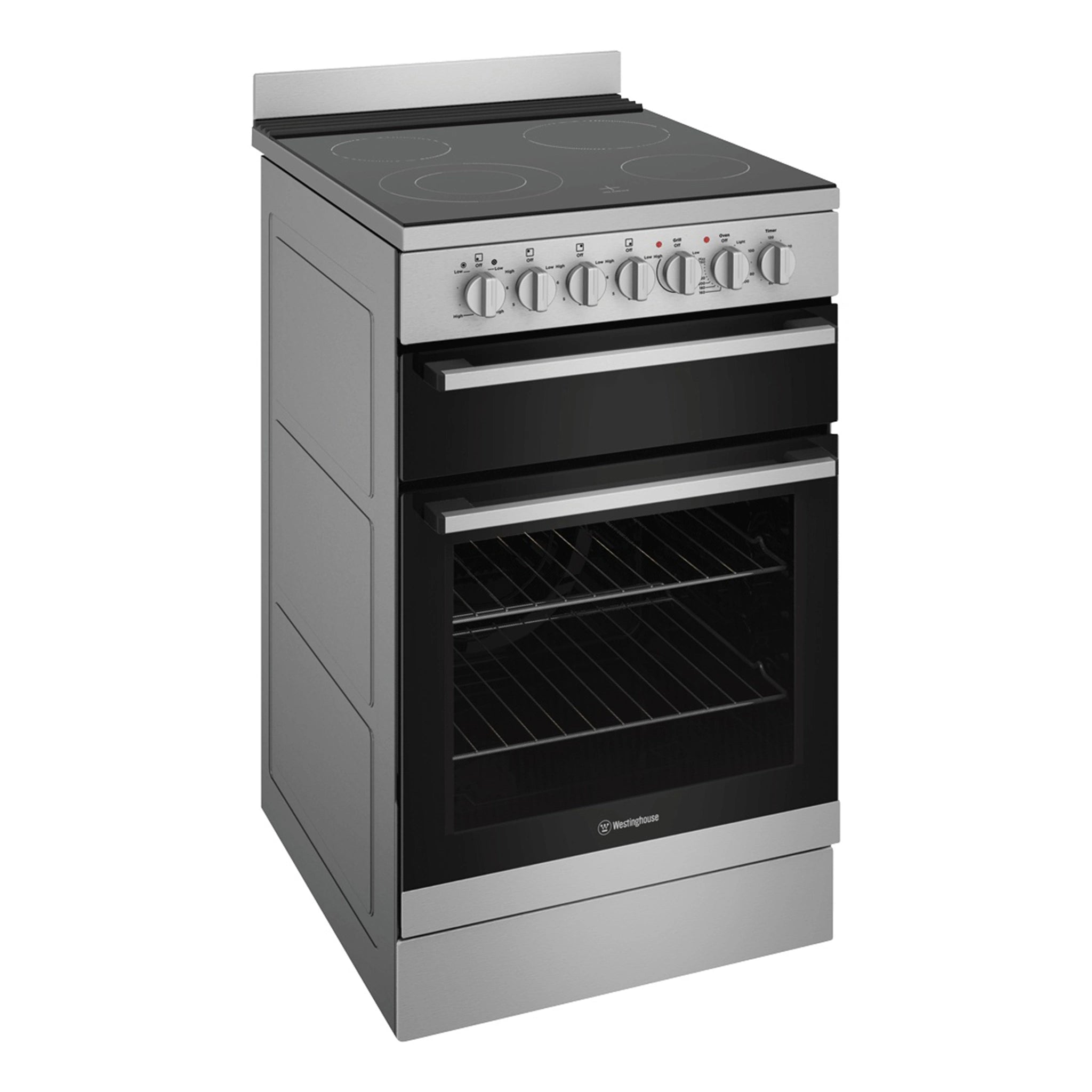 Westinghouse 54cm Freestanding Electric Oven WFE542SCB, Left Side View