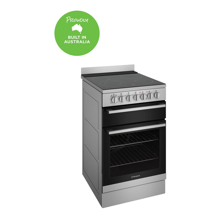 Westinghouse 54cm Freestanding Electric Oven WFE542SCB, Left Side View