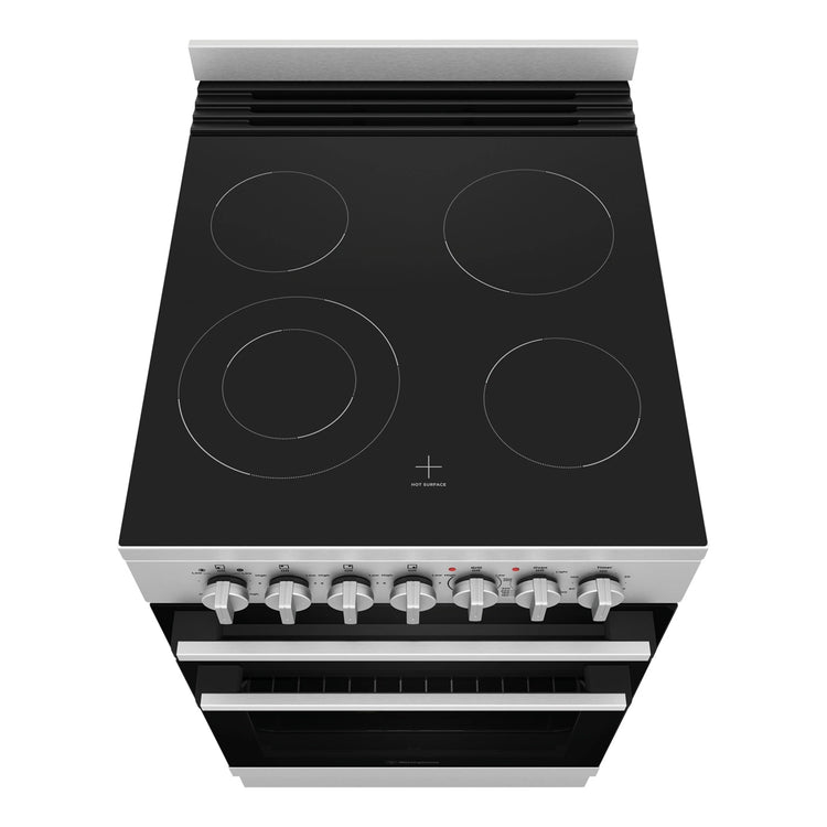 Westinghouse 54cm Freestanding Electric Oven WFE542SCB, Top View