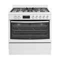 Westinghouse WFE914SB 90cm Freestanding Dual Fuel Oven/Stove, Front view