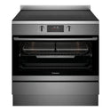 Westinghouse 90cm Electric Freestanding Oven with Induction Cooktop Dark Stainless Steel WFE9756DD, Front View