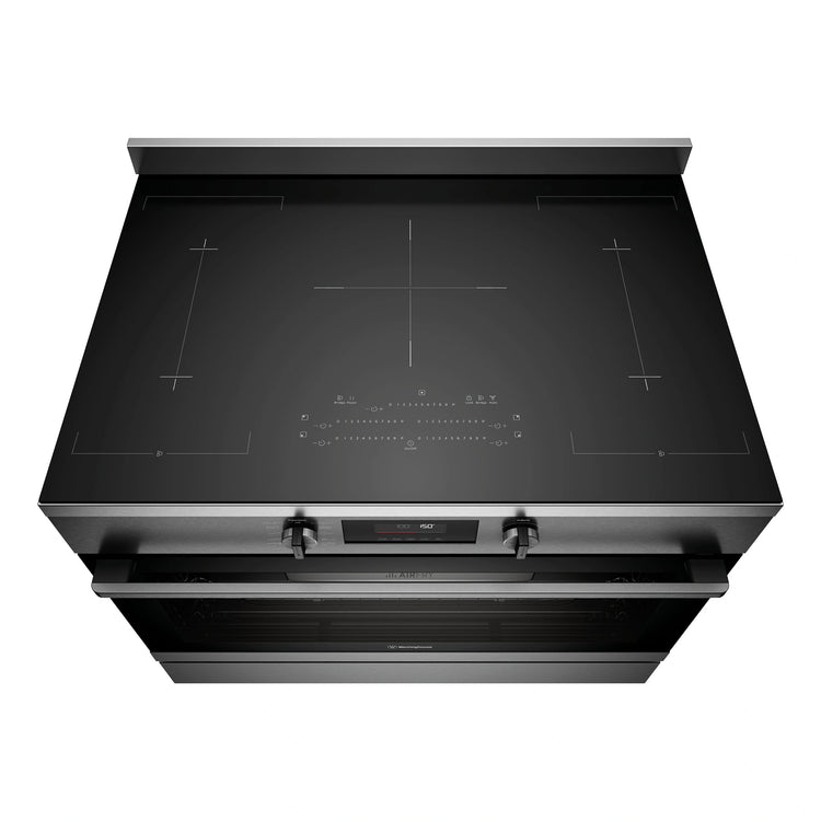 Westinghouse 90cm Electric Freestanding Oven with Induction Cooktop Dark Stainless Steel WFE9756DD, Top View