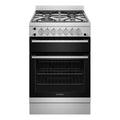 Westinghouse 60cm Freestanding Gas Oven and Gas Cooktop with Separate Grill Stainless Steel WFG612SCH, Front View