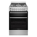 Westinghouse 60cm Freestanding Gas Oven and Gas Cooktop with Separate Grill Stainless Steel WFG612SCH, Front View