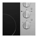 Westinghouse 60cm 4 Zone Ceramic Cooktop with Stainless Steel Trim WHC642SC, Control panel view