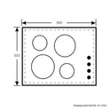 Westinghouse WHC942BA 90cm Electric Ceramic Cooktop, Dimensions