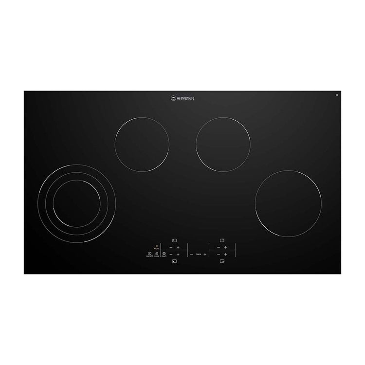 Westinghouse 90cm 4 Zone Ceramic Cooktop WHC943BC,  Top view