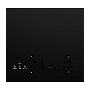 Westinghouse 90cm 4 Zone Ceramic Cooktop WHC943BC, Control panel view