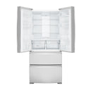 Westinghouse 605L French Door Fridge Stainless Steel WHE6200SA, Front view with top door open