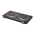 Westinghouse 2 Zone Portable Cooktop WHEHP02K, Front top left view