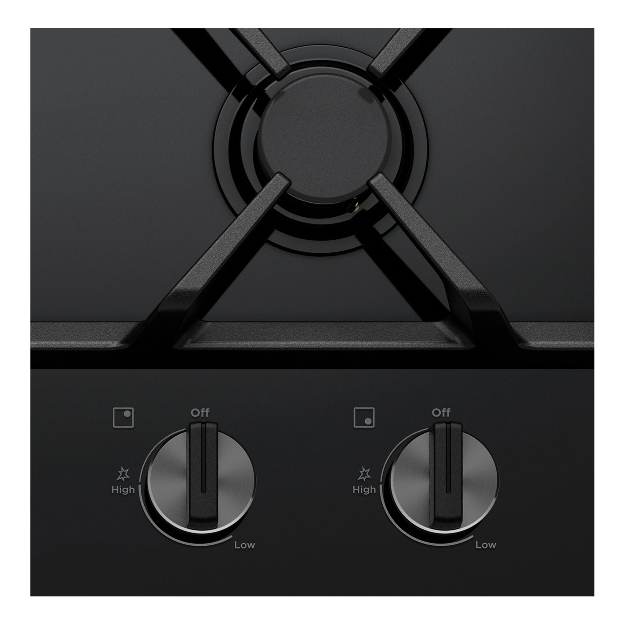 Westinghouse 60cm 3 Burner Ceramic Glass Gas Cooktop Black WHG639BD, Control Panel View