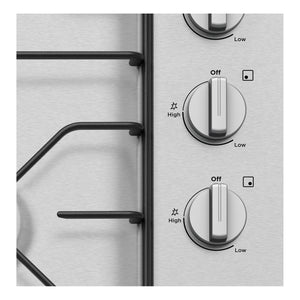 Westinghouse 60cm 4 Burner Stainless Steel Gas Cooktop WHG640SC, Control Panel View