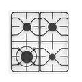 Westinghouse WHG640WB 60cm Natural Gas Cooktop, Top view