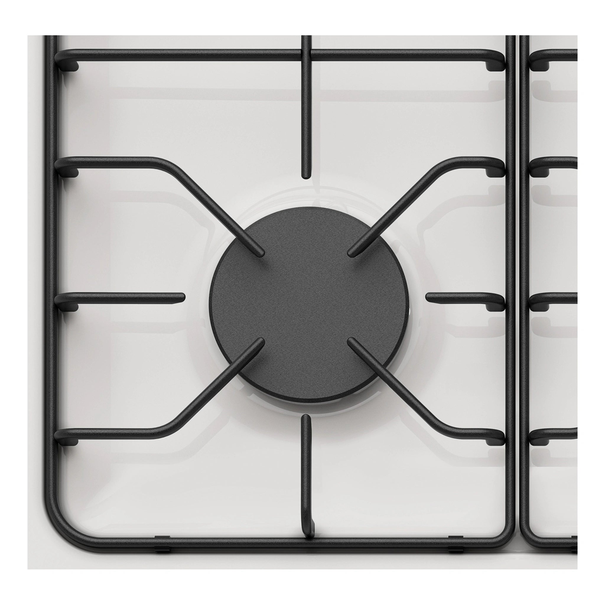 Westinghouse 60cm 4 Enamel Burner Gas Cooktop White WHG640WC, Detail View