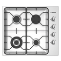Westinghouse WHG641SA Stainless Steel 60cm Cooktop 4 burners incl. wok, Top view 3