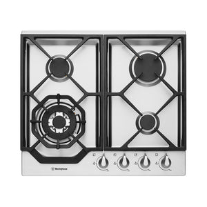 Westinghouse WHG646SA 60cm Natural Gas Cooktop, Top view