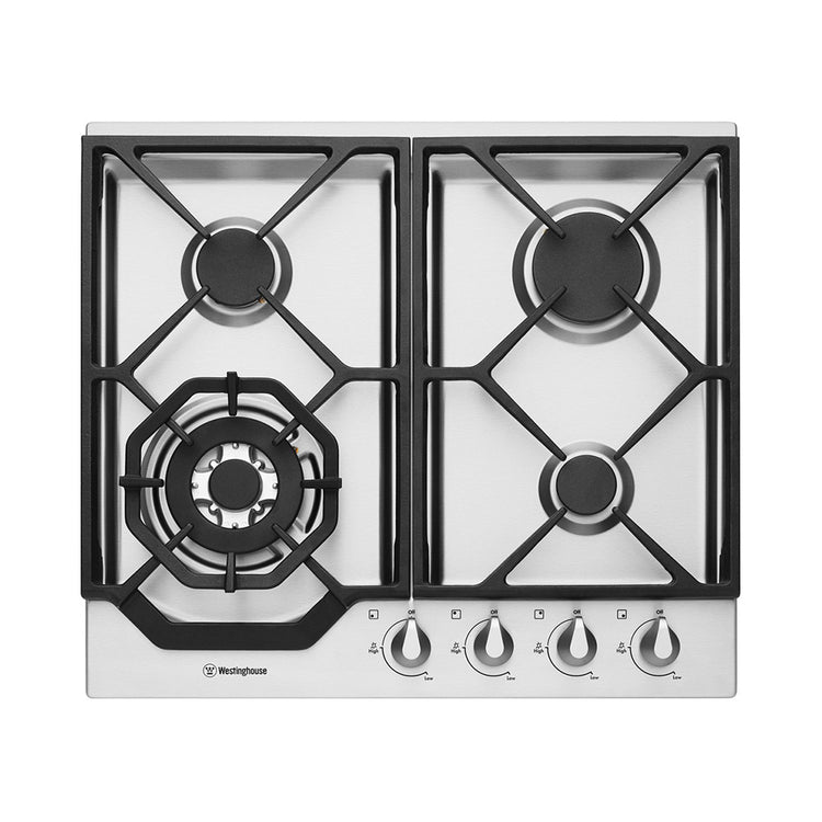 Westinghouse WHG646SA 60cm Natural Gas Cooktop, Top view