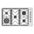 Westinghouse WHG951SB 5-Burner Gas Cooktop, Top view
