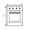 Westinghouse WLE525WA 54cm Electric Freestanding Cooker with Conventional Oven