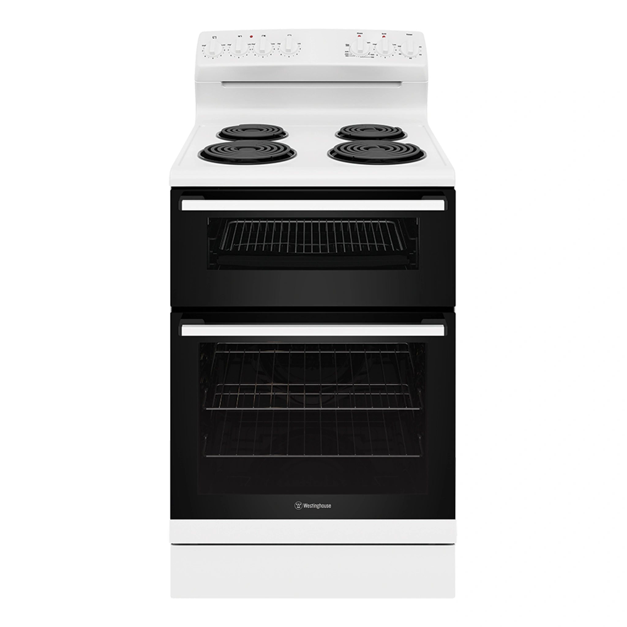 Westinghouse 60 cm Freestanding Electric Oven White WLE622WC, Front View