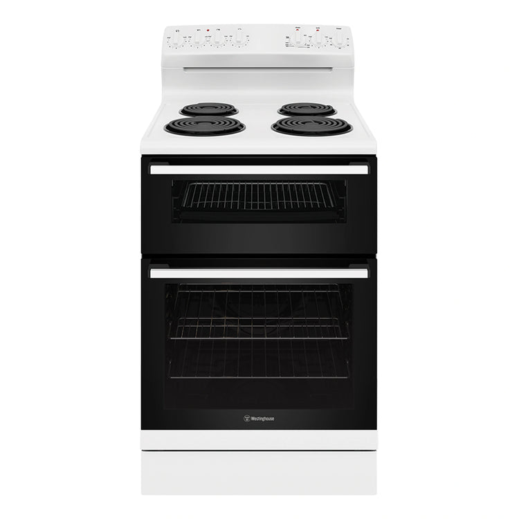 Westinghouse 60 cm Freestanding Electric Oven White WLE622WC, Front View