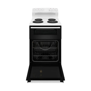 Westinghouse 60 cm Freestanding Electric Oven White WLE622WC, Front View Door Open