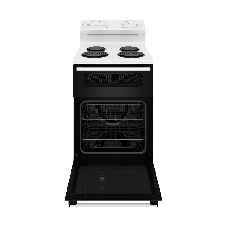 Westinghouse 60 cm Freestanding Electric Oven White WLE622WC, Front View Door Open