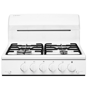 Westinghouse WLG503WBNG 54cm Freestanding Natural Gas Oven/Stove, Cooktop view with control panel