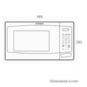 Westinghouse WMF2302SA 23L Microwave Oven Stainless Steel, Dimensions