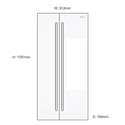 Westinghouse WSE6200WA 542L Side By Side Fridge Stainless Steel, Dimensions