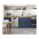 Westinghouse WSF6608XA 60cm 15 Place Freestanding Dishwasher Stainless Steel, Front view in a kitchen cabinet