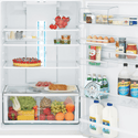 Westinghouse WTB5400WAR 536L Top Mount Fridge White, Bottom open full of food items