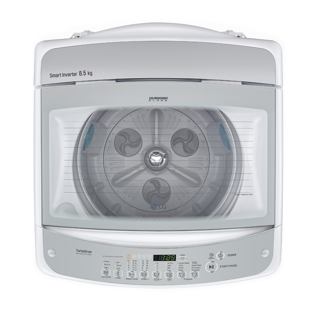 LG 8.5kg Top Load Washing Machine WTG8520, Top view