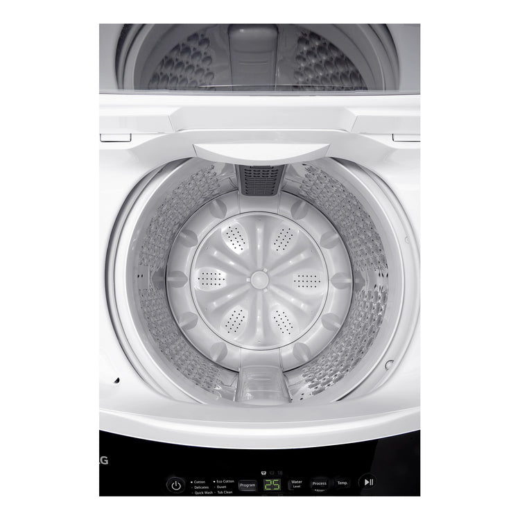 LG 8.5KG Top Load Washer - Smart Inverter WTL185W, Top View With Door Open 2