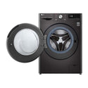 LG WV9-1408B 8kg Series 9 Front Load Washing Machine with Steam+, Front view with door open