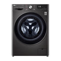 LG WV9-1409B Black Steel 9kg Front Load Washing Machine w/ Steam+, Front view