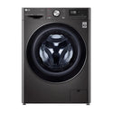 LG WV9-1409B Black Steel 9kg Front Load Washing Machine w/ Steam+, Front view