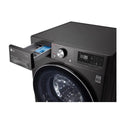 LG WV9-1409B Black Steel 9kg Front Load Washing Machine w/ Steam+
